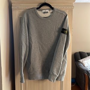 Stone Island Grey Crew Neck Sweater